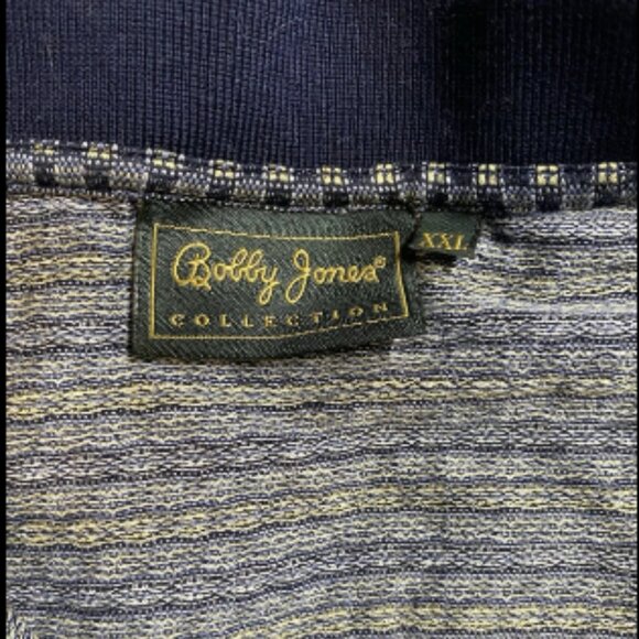 Awesome Vintage Knit Cotton Geometric Bobby Jones Golf Polo - 2XL Made in Italy - Picture 3 of 4